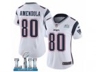 Women Nike New England Patriots #80 Danny Amendola White Vapor Untouchable Limited Player Super Bowl LII NFL Jersey