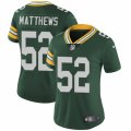 Womens Nike Green Bay Packers #52 Clay Matthews Vapor Untouchable Limited Green Team Color NFL Jersey