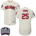 Mens Majestic Cleveland Indians #25 Jim Thome Cream 2016 World Series Bound Flexbase Authentic Collection MLB Jersey