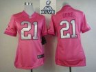2013 Super Bowl XLVII Women NEW NFL San Francisco 49ers #21 Frank Gore Pink Jerseys(love's)