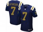 Mens Nike New York Jets #7 Chandler Catanzaro Elite Navy Blue Alternate NFL Jersey