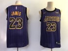 Lakers #23 Lebron James Purple 2018-19 City Edition Nike Swingman Jersey