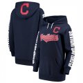 Cleveland Indians G III 4Her by Carl Banks Women's Extra Innings Pullover Hoodie Navy