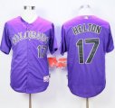 Colorado Rockies #17 Todd Helton Purple Cool Base Stitched MLB Jersey