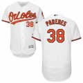 Men's Majestic Baltimore Orioles #38 Jimmy Paredes White Flexbase Authentic Collection MLB Jersey