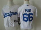 Dodgers #66 Yasiel Puig White Toddler New Cool Base Jersey