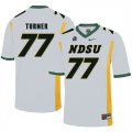North Dakota State Bison 77 Billy Turner White College Football Jersey