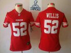 2013 Super Bowl XLVII Women NEW NFL san francisco 49ers #52 willis red(Women Limited)