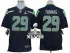 Nike Seattle Seahawks 29 Earl Thomas Steel Blue Team Color Super Bowl XLVIII NFL Limited Jersey