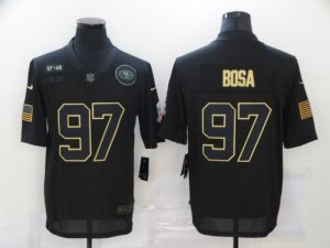 Nike 49ers #97 Nick Bosa Black 2020 Salute To Service Limited Jersey