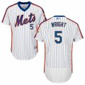 Mens Majestic New York Mets #5 David Wright White Royal Flexbase Authentic Collection MLB Jersey