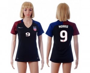 Womens USA #9 Morris Away Soccer Country Jersey