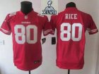 2013 Super Bowl XLVII Youth NEW NFL San Francisco 49ers 80 Jerry Rice Red Jerseys