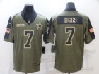 Nike Cowboys 7 Trevon Diggs Olive 2021 Salute To Service Limited Jersey