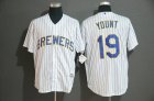 Brewers #19 Robin Yount White Cool Base Jersey