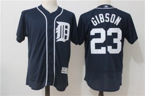 Tigers #23 Kirk Gibson Navy Flexbase Jersey