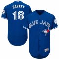 Mens Majestic Toronto Blue Jays #18 Darwin Barney Blue Flexbase Authentic Collection MLB Jersey