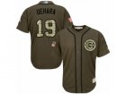 Mens Majestic Chicago Cubs #19 Koji Uehara Replica Green Salute to Service MLB Jersey