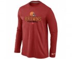 Nike Cleveland Browns Critical Victory Long Sleeve T-Shirt RED