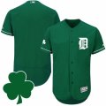 Men Detroit Tigers St. Patricks Day Blank Green Celtic Flexbase Authentic Collection Jersey