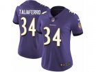 Women Nike Baltimore Ravens #34 Lorenzo Taliaferro Vapor Untouchable Limited Purple Team Color NFL Jersey