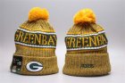 Packers Fresh Logo Yellow Pom Knit Hat YP