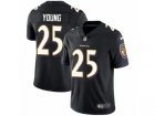 Mens Nike Baltimore Ravens #25 Tavon Young Vapor Untouchable Limited Black Alternate NFL Jersey