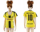 Womens Dortmund #10 Mkhitaryan Home Soccer Club Jersey