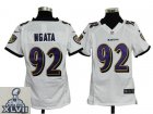 2013 Super Bowl XLVII Youth NEW NFL Baltimore Ravens 92 Haloti Ngata White Jerseys