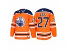 Mens adidas Milan Lucic Edmonton Oilers #27 Orange 2018 New Season Team Home Jersey