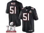 Mens Nike Atlanta Falcons #51 Alex Mack Limited Black Alternate Super Bowl LI 51 NFL Jersey