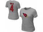 Women Nike Arizona Cardinals #4 Kolb Name & Number T-Shirt grey