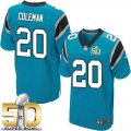 Nike Carolina Panthers #20 Kurt Coleman Blue Alternate Super Bowl 50 Men Stitched NFL Elite Jersey