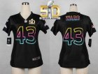 Women Nike Broncos #43 T.J. Ward Black Super Bowl 50 NFL Fashion Jersey