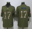 Nike Bills #17 Josh Allen Army Green Salute To Service Limited Jersey