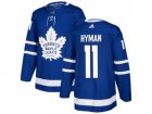 Men Adidas Toronto Maple Leafs #11 Zach Hyman Blue Home Authentic Stitched NHL Jersey