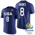 Harrison Barnes USA Dream Twelve Team #8 2016 Rio Olympics Navy T-Shirt