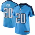 Womens Nike Tennessee Titans #20 Perrish Cox Limited Light Blue Rush NFL Jersey