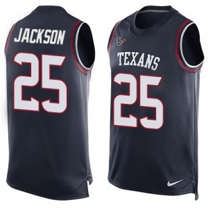 Nike Houston Texans #25 Kareem Jackson Navy Blue Team Color Men Stitched NFL Limited Tank Top Jersey