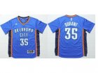 NBA Oklahoma City Thunder #35 Kevin Durant Blue Short Sleeve Stitched Jerseys