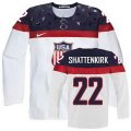 2014 Olympic Team USA #22 Kevin Shattenkirk White Stitched