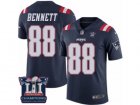 Mens Nike New England Patriots #88 Martellus Bennett Limited Navy Blue Rush Super Bowl LI Champions NFL Jersey