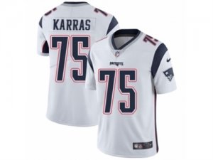 Mens Nike New England Patriots #75 Ted Karras Vapor Untouchable Limited White NFL Jersey