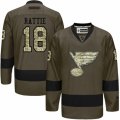 Mens Reebok St. Louis Blues #18 Ty Rattie Authentic Green Salute to Service NHL Jersey