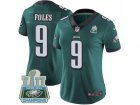 Womens Nike Philadelphia Eagles #9 Nick Foles Midnight Green Team Color Super Bowl LII Champions Stitched NFL Vapor Untouchable Limited Jersey