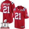 Youth Nike New England Patriots #21 Malcolm Butler Limited Red Alternate Super Bowl LI 51 NFL Jersey