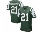 Mens Nike New York Jets #21 Morris Claiborne Elite Green Team Color NFL Jersey