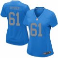 Women's Nike Detroit Lions #61 Kerry Hyder Limited Blue Alternate NFL Jersey