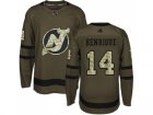 Adidas New Jersey Devils #14 Adam Henrique Green Salute to Service Stitched NHL Jersey