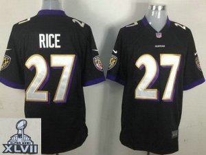 2013 Super Bowl XLVII NEW Baltimore Ravens 27 Ray Rice Black (Game)